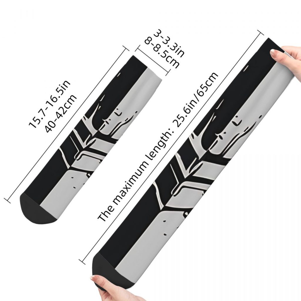 Funny Crazy Sock for Men Remake Black Hip Hop Harajuku Dead Space Game Happy Pattern Printed 1 - Dead Space Shop