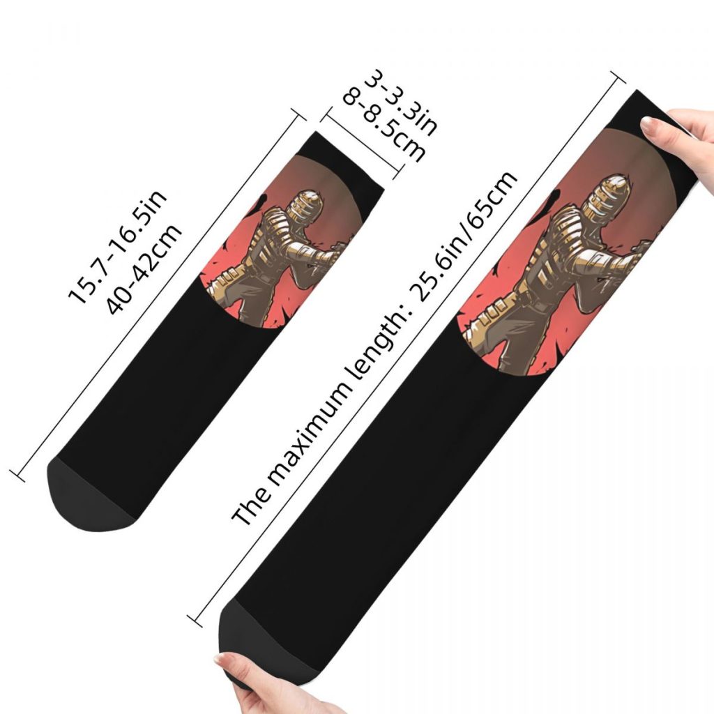 Funny Crazy Sock for Men Remake Hip Hop Harajuku Dead Space Game Happy Breathable Pattern Printed 1 - Dead Space Shop