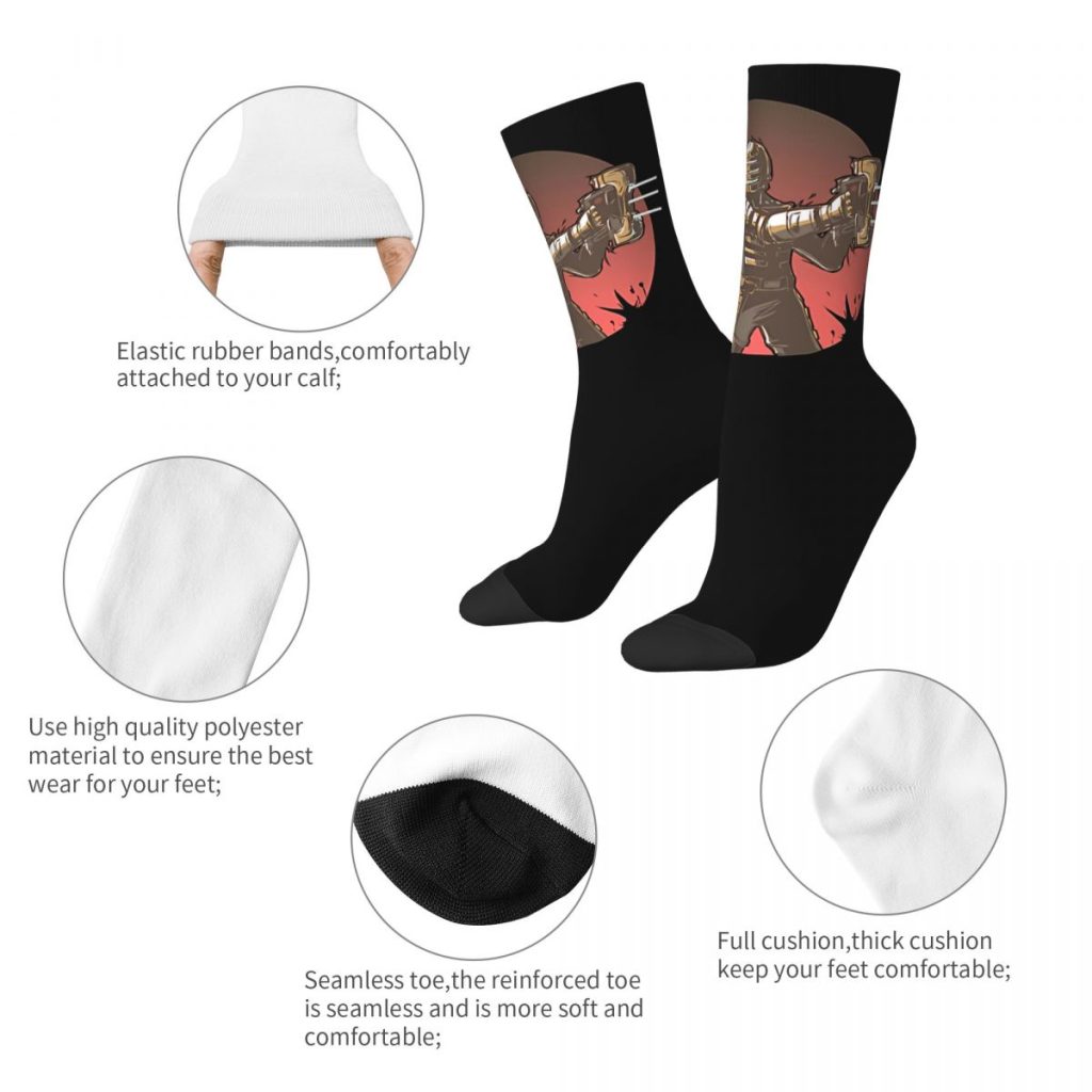 Funny Crazy Sock for Men Remake Hip Hop Harajuku Dead Space Game Happy Breathable Pattern Printed 2 - Dead Space Shop
