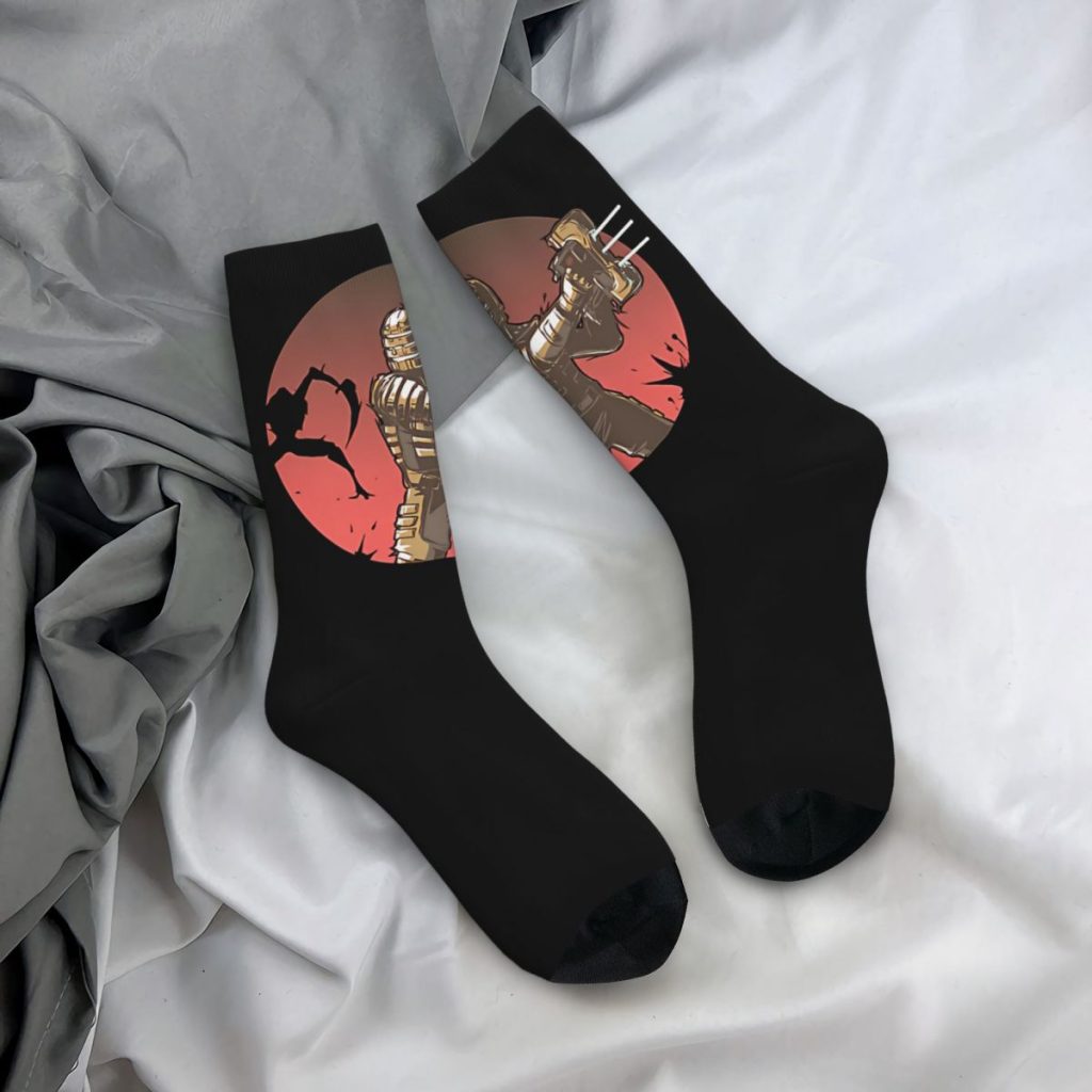 Funny Crazy Sock for Men Remake Hip Hop Harajuku Dead Space Game Happy Breathable Pattern Printed 3 - Dead Space Shop