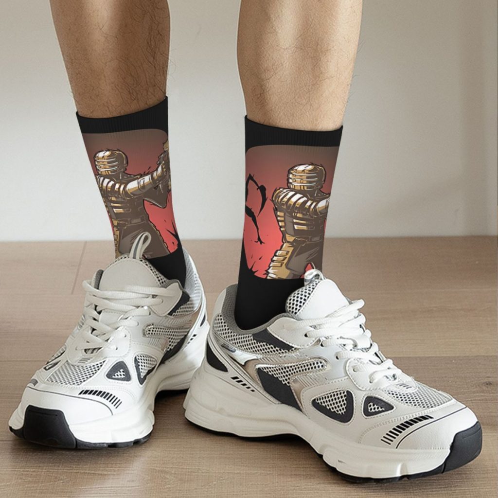 Funny Crazy Sock for Men Remake Hip Hop Harajuku Dead Space Game Happy Breathable Pattern Printed 4 - Dead Space Shop