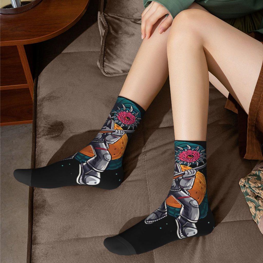 Happy Funny Men s Socks Mr Skull From Space Retro Harajuku Dead Space Game Hip Hop 5 - Dead Space Shop
