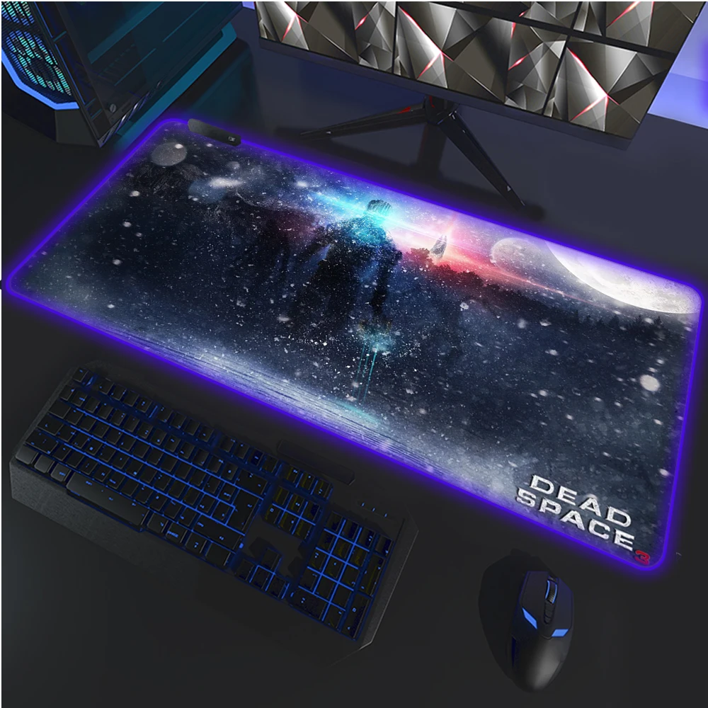 dead space RGB mousepad gamer 400x900X4MM gaming mouse pad large Christmas notebook pc accessories laptop padmouse 8 - Dead Space Shop